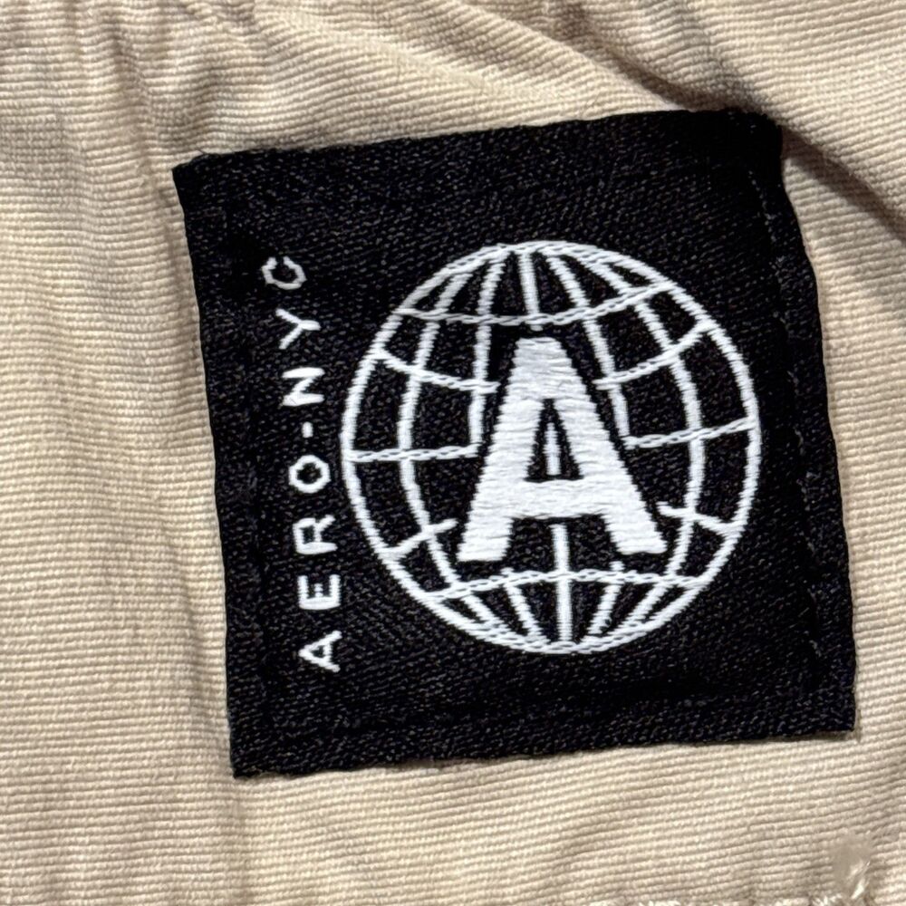 Aeropostale Tech Utility Cargo Jogger Shorts Stretch Beige Men’s XS 6" 28" Waist - Picture 10 of 16